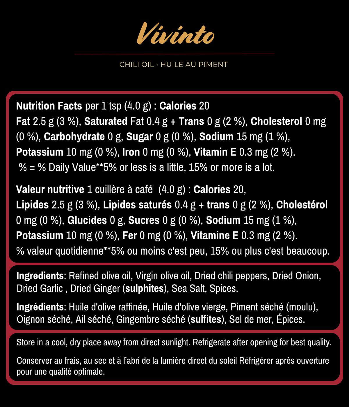 Chili Oil - Vivinto